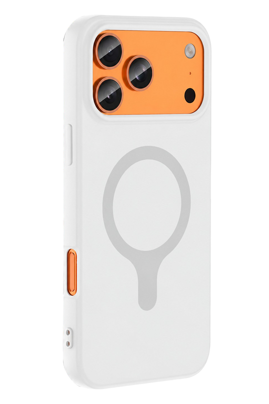 iPhone 18 Pro Max/17 Pro Max Z Silikon Magsafe Kapak Kılıf - Beyaz 2
