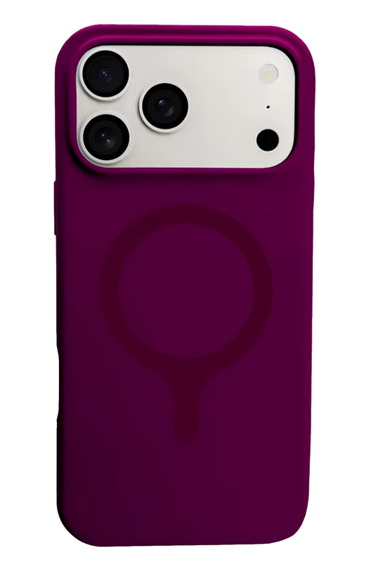 iPhone 18 Pro Max/17 Pro Max Z Silikon Magsafe Kapak Kılıf - Bordo 4