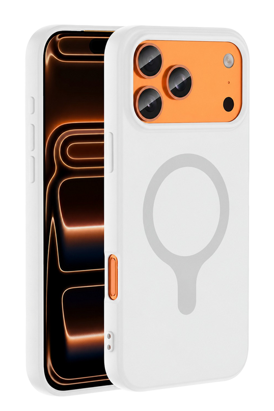 iPhone 18 Pro/17 Pro Z Silikon Magsafe Kapak Kılıf - Beyaz