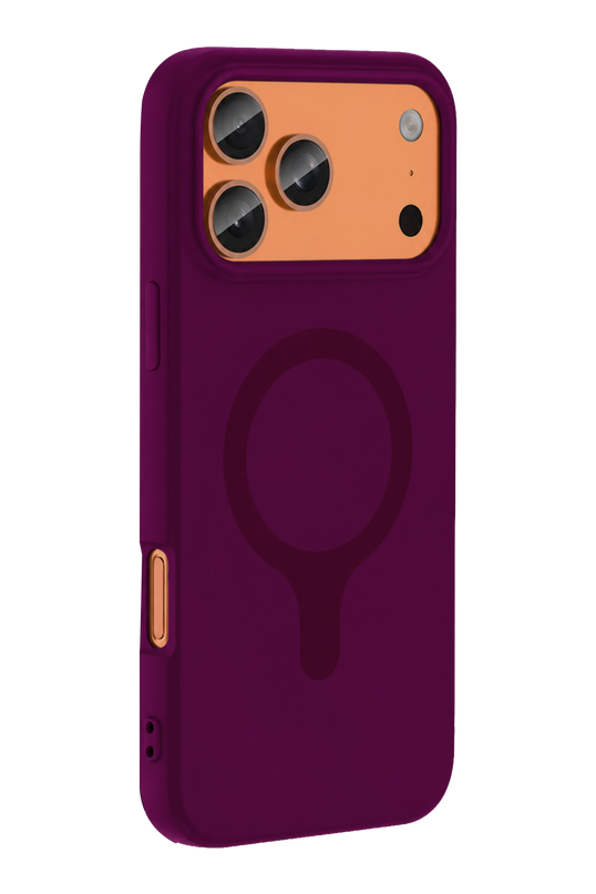 iPhone 18 Pro/17 Pro Z Silikon Magsafe Kapak Kılıf - Bordo 2