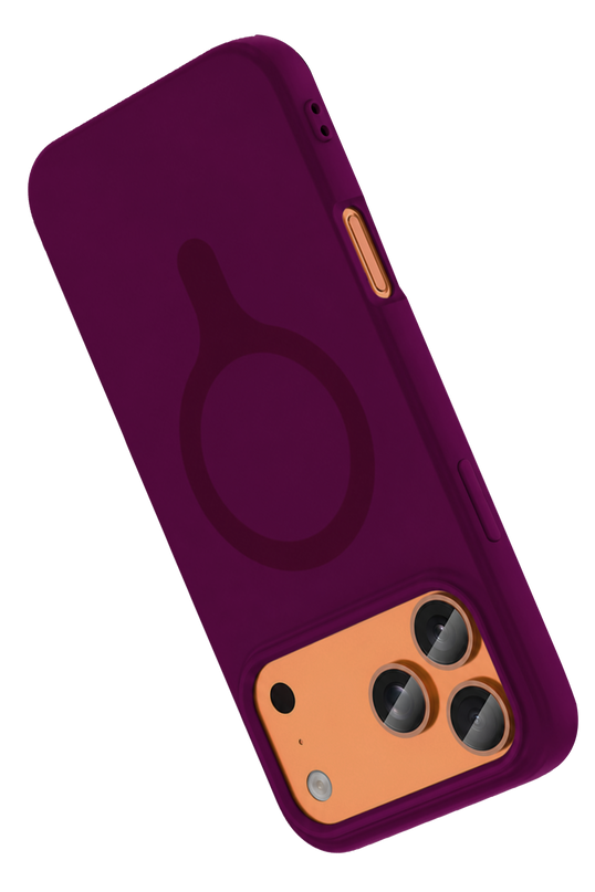 iPhone 18 Pro/17 Pro Z Silikon Magsafe Kapak Kılıf - Bordo 3