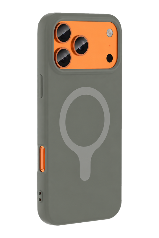 iPhone 18 Pro/17 Pro Z Silikon Magsafe Kapak Kılıf - Gri 2