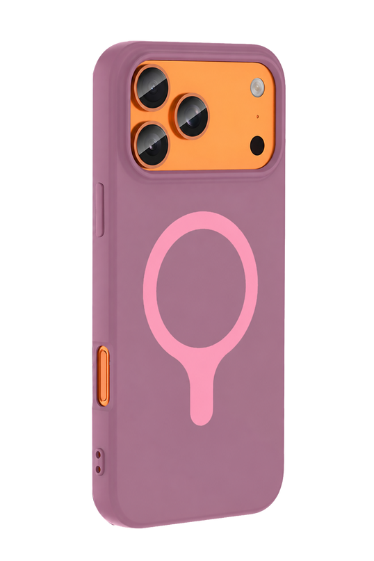 iPhone 18 Pro/17 Pro Z Silikon Magsafe Kapak Kılıf - Mor 2