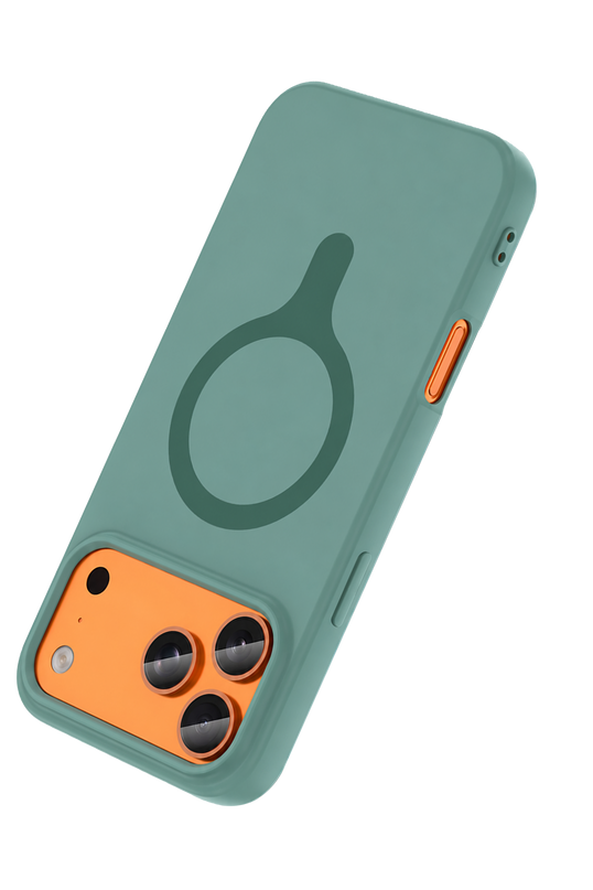 iPhone 18 Pro/17 Pro Z Silikon Magsafe Kapak Kılıf - Yeşil 3