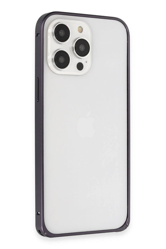 iPhone 14 Pro Metal Bumper Magneticsafe Kapak Kılıf 3