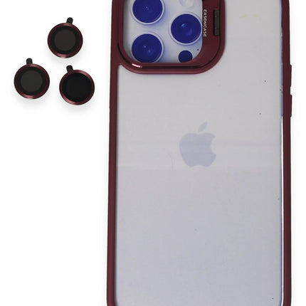 iPhone 14 Pro Roblox Lens Standlı Kapak Kılıf - Bordo