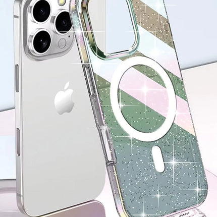 iPhone 14 Pro Max Rasasi Simli Magsafe Kapak Kılıf 3