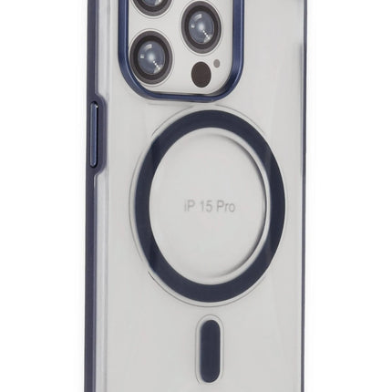 iPhone 15 Pro Hilton Magsafe Kapak Kılıf - Lacivert 2