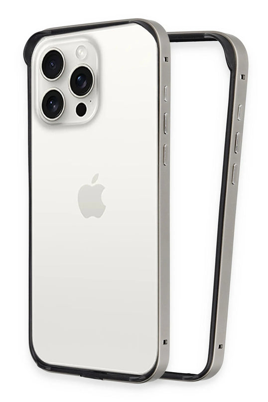 iPhone 15 Pro Land Bumper Koruma Kapak Kılıf - Titan Gri