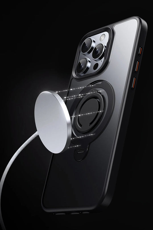 iPhone 15 Pro Max Avatar 360 Dönen Magsafe Kapak Kılıf - Titan Gri 3