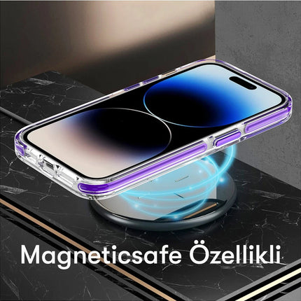 iPhone 15 Pro Max Bella Magsafe Kapak Kılıf - Mavi 4