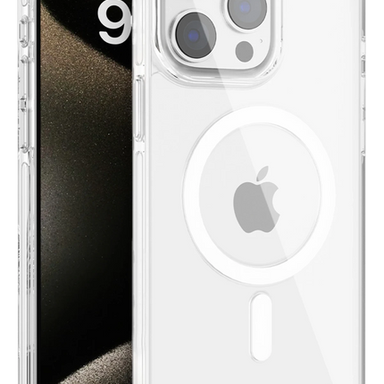 iPhone 15 Pro Max Gleam PC Sert Magsafe Kılıf - Şeffaf 2