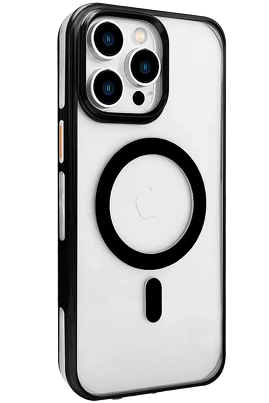iPhone 15 Pro Max Gleam PC Sert Magsafe Kılıf - Şeffaf