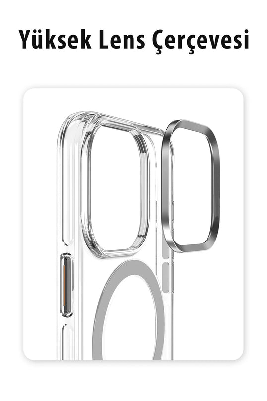 iPhone 15 Pro Max Crystal Magsafe Kapak Kılıf 4
