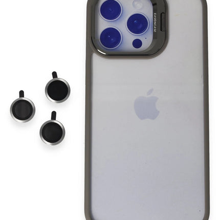 iPhone 15 Pro Max Roblox Lens Standlı Kapak Kılıf - Titan Gri