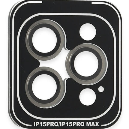 iPhone 15 Pro Max PVD Metal Kamera Lens - Gri