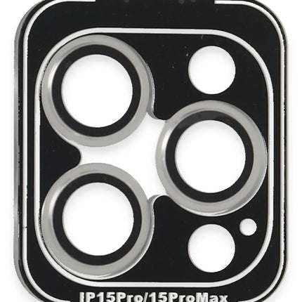iPhone 15 Pro Max PVD Metal Kamera Lens - Gümüş