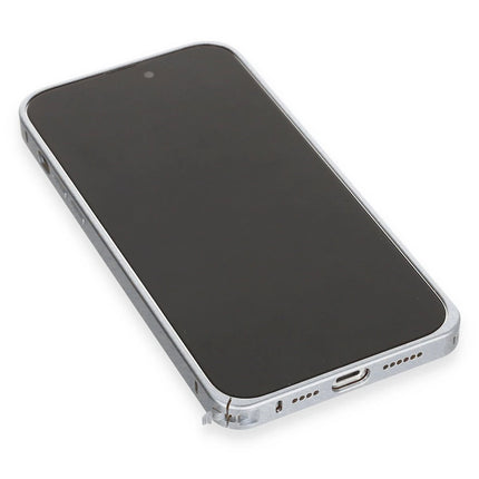 iPhone 15 Pro Metal Bumper Mat Kapak Kılıf - Gri 6