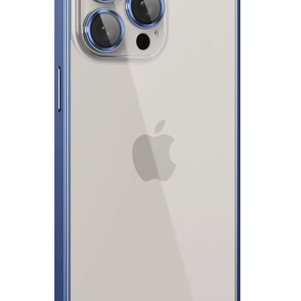 iPhone 15 Pro Metal Bumper Mat Kapak Kılıf - Lacivert