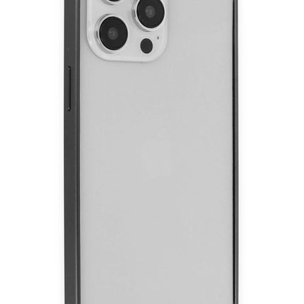 iPhone 15 Pro Metal Bumper Mat Kapak Kılıf - Siyah 3