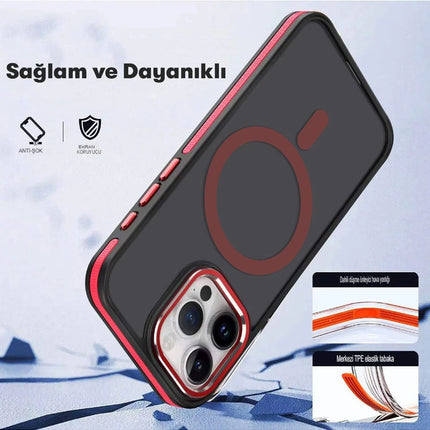 iPhone 15 Pro Winner Magsafe Kapak Kılıf - Lacivert 3