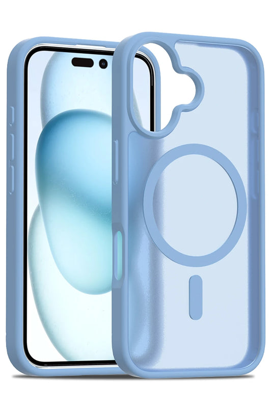 iPhone 16 Jota Magsafe Kapak Kılıf - Açık Mavi