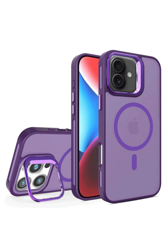 iPhone 16 Plus Flet Lens Magsafe Kapak Kılıf - Derin Mor