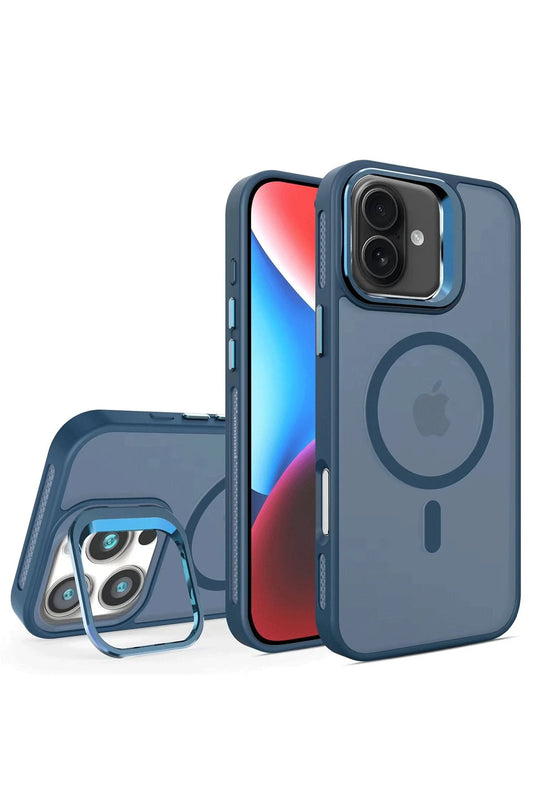 iPhone 16 Plus Flet Lens Magsafe Kapak Kılıf - Lacivert