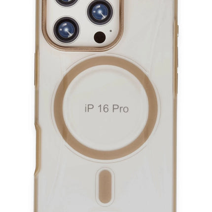 iPhone 16 Pro Max Hilton Magsafe Kapak Kılıf - Gold 3