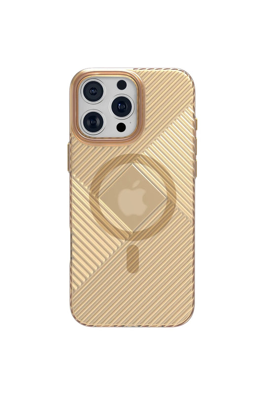 iPhone 16 Pro Max Stella PC Sert Magsafe Kılıf - Gold 2