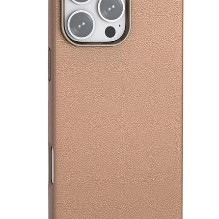 iPhone 16 Pro Max Wonder Deri Magsafe Kapak Kılıf - Bronz