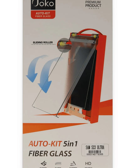 Samsung Galaxy S23 Ultra AutoKit 5in1 Fiber Hayalet Cam Ekran Koruyucu