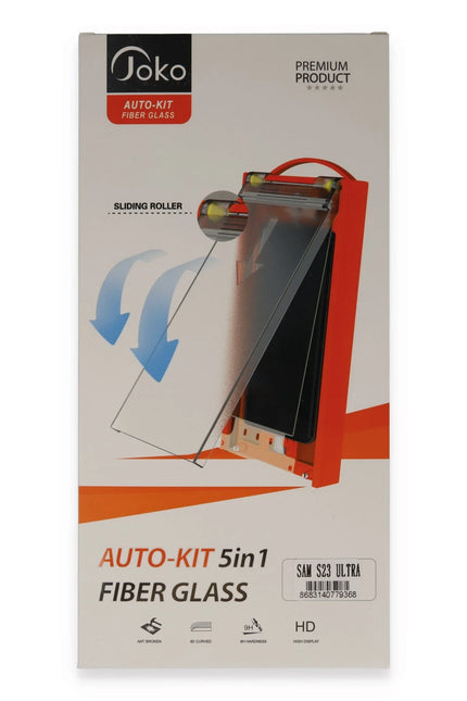 Samsung Galaxy S23 Ultra AutoKit 5in1 Fiber Hayalet Cam Ekran Koruyucu