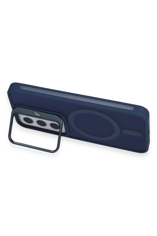 Samsung Galaxy S24 Flet Lens Magsafe Kapak Kılıf - Lacivert 2