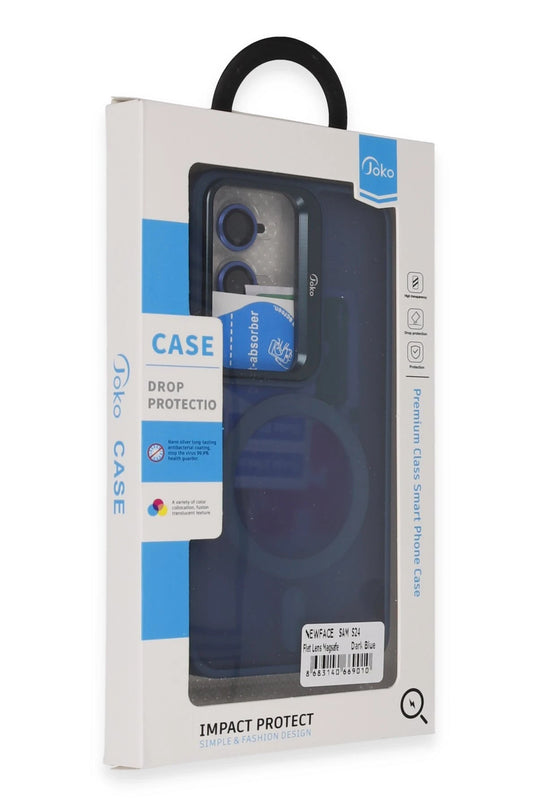 Samsung Galaxy S24 Flet Lens Magsafe Kapak Kılıf - Lacivert 3