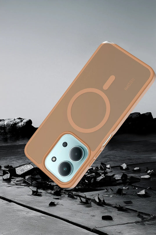 Xiaomi Redmi 15C 4G Jota Magsafe Kapak Kılıf - Çöl Titanyum 4