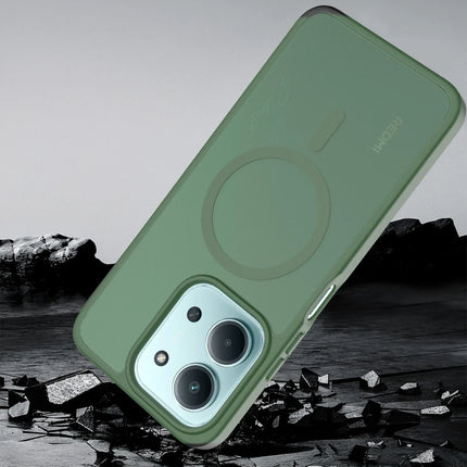 Xiaomi Redmi 15C 4G Jota Magsafe Kapak Kılıf - Koyu Yeşil 4