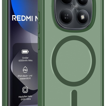 Xiaomi Redmi Note 15 Pro 4G Jota Magsafe Kapak Kılıf - Koyu Yeşil