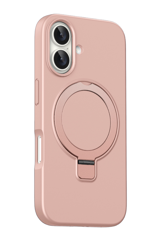 iPhone 16 Magi Pro Standlı Magsafe Kapak Kılıf - Pembe 2