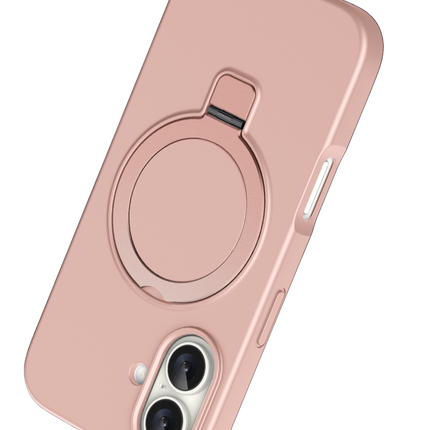 iPhone 16 Magi Pro Standlı Magsafe Kapak Kılıf - Pembe 3