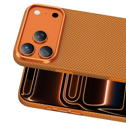 iPhone 17 Pro/18 Pro Kevlar Norra Magsafe Kılıf - Açık Turuncu 2