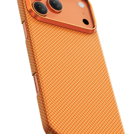 iPhone 17 Pro/18 Pro Kevlar Norra Magsafe Kılıf - Açık Turuncu 3