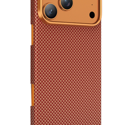 iPhone 17 Pro/18 Pro Kevlar Norra Magsafe Kılıf - Turuncu 3