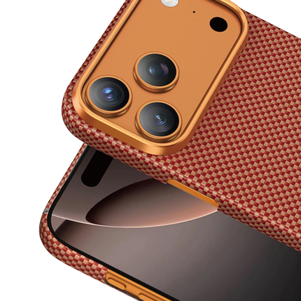 iPhone 17 Pro/18 Pro Kevlar Norra Magsafe Kılıf - Turuncu 2