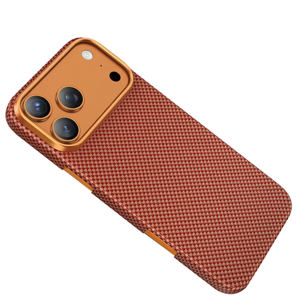 iPhone 17 Pro/18 Pro Kevlar Norra Magsafe Kılıf - Turuncu 4