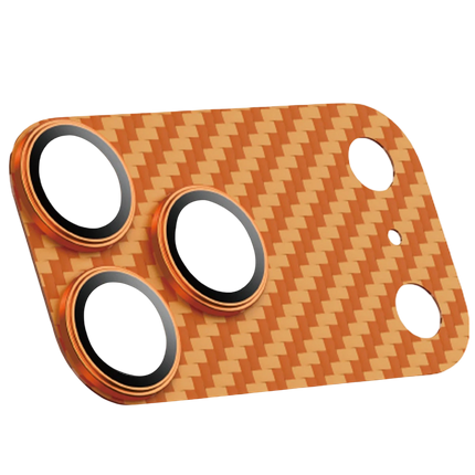 iPhone 17 Pro Max Kevlar Kamera Lens - Koyu Turuncu 2