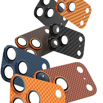 iPhone 17 Pro Max Kevlar Kamera Lens - Koyu Turuncu 3