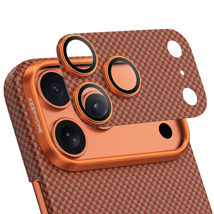 iPhone 17 Pro Max Kevlar Kamera Lens - Turuncu
