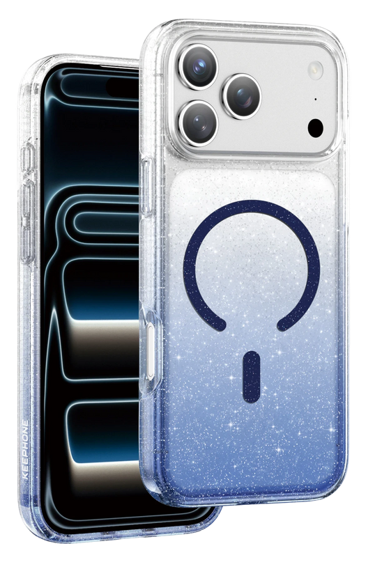 iPhone 17 Pro Max/18 Pro Max Lillian Simli Magsafe Kılıf - Mavi
