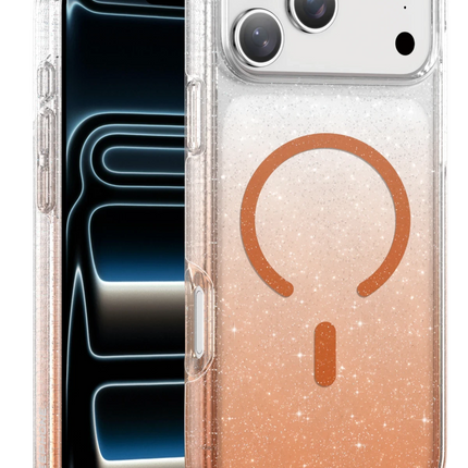 iPhone 17 Pro Max/18 Pro Max Lillian Simli Magsafe Kılıf - Turuncu